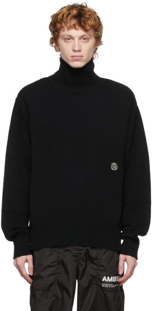 商品Ambush|Black Wool Zip-Up Turtleneck,价格¥7719,第1张图片