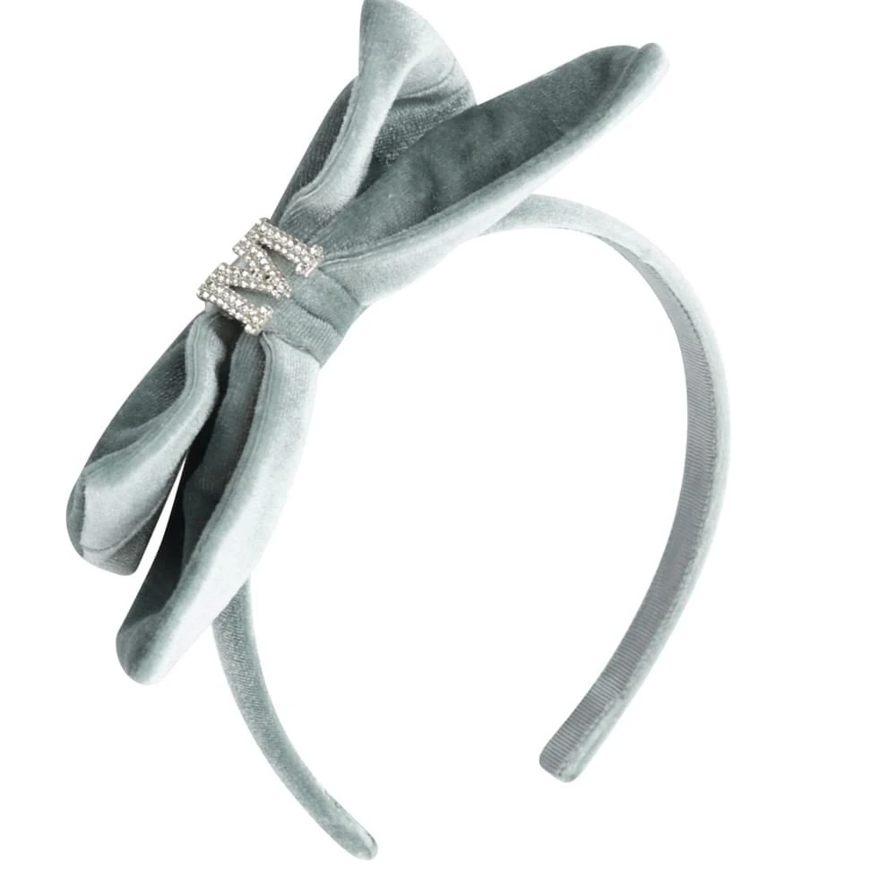 商品MONNALISA|Grey Velvet Hairband,价格¥187,第1张图片