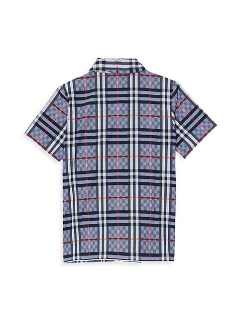 商品Burberry|Little Boy's & Boy's Herbie Check Short-Sleeve Shirt,价格¥1966,第4张图片详细描述