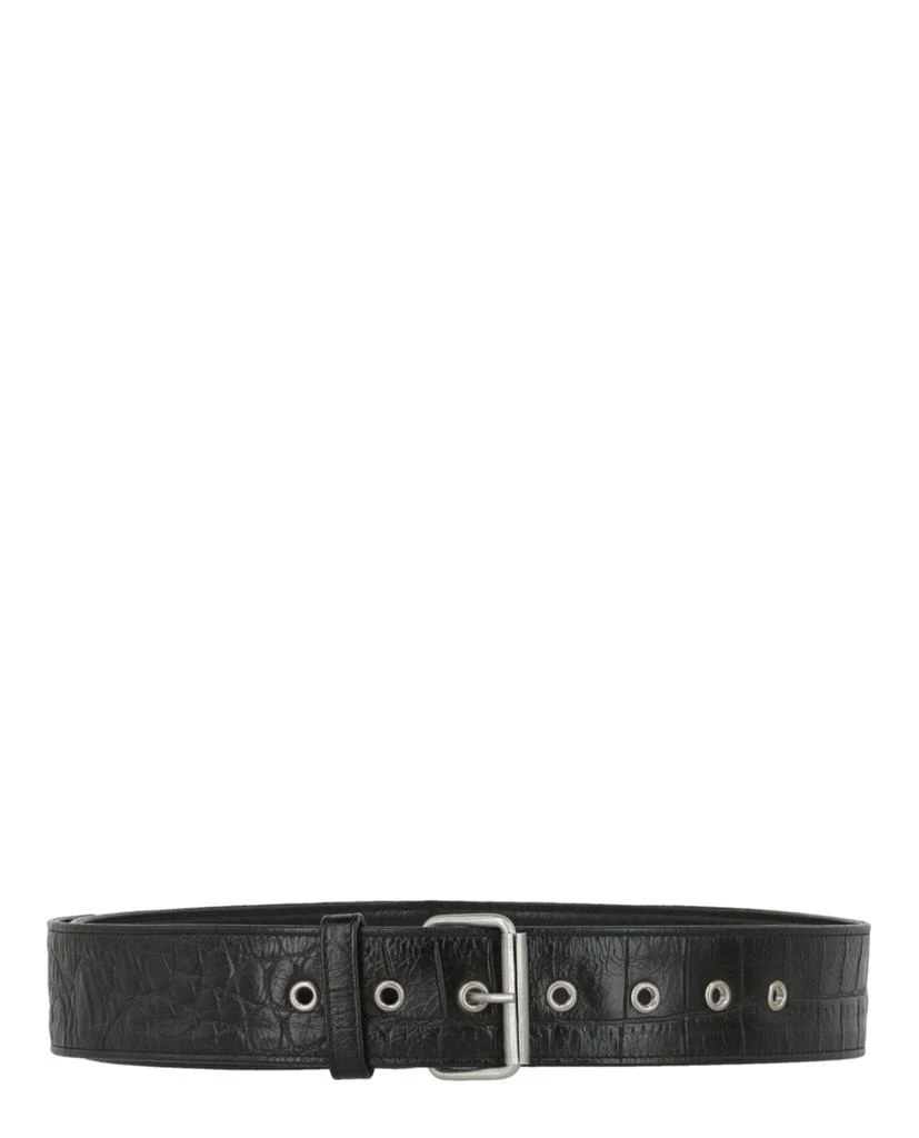 商品Yves Saint Laurent|Croc-Embossed Leather Belt,价格¥1481,第1张图片