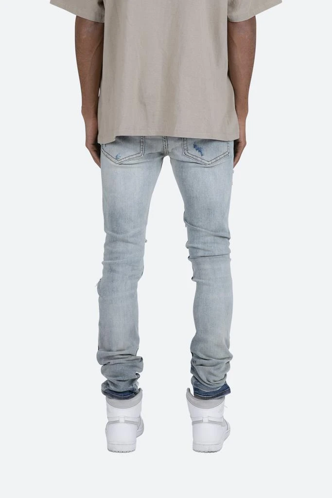 商品MNML|X408 Repaired Skinny Denim - Blue,价格¥334,第4张图片详细描述