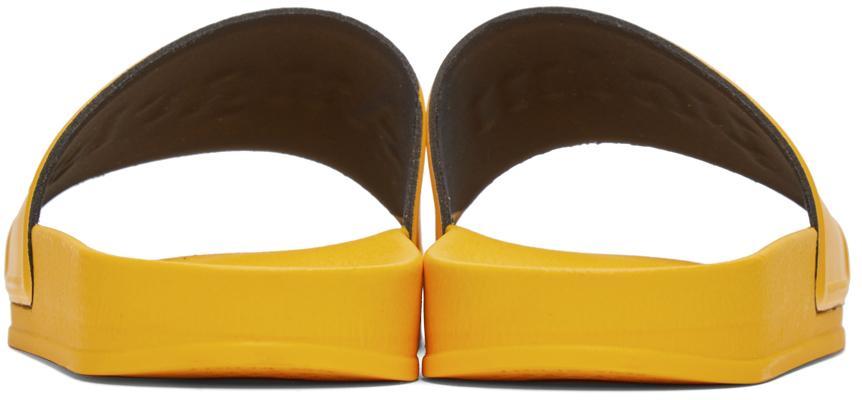 商品Palm Angels|Yellow Rubber Logo Slides,价格¥1066,第6张图片详细描述