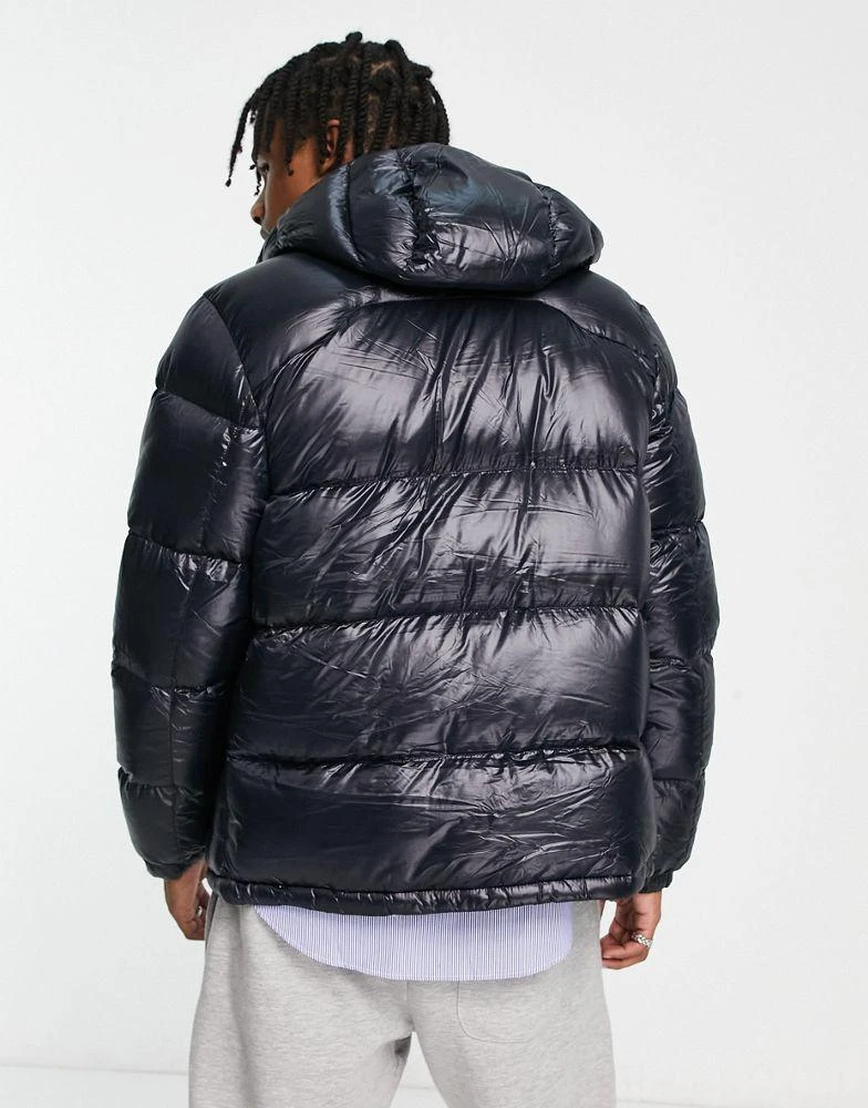 商品Ralph Lauren|Polo Ralph Lauren El Cap down fill detatchable hood glossy puffer jacket in black,价格¥3821,第2张图片详细描述