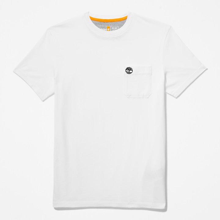 Dunstan River Pocket T-shirt for Men in White商品第6张图片规格展示
