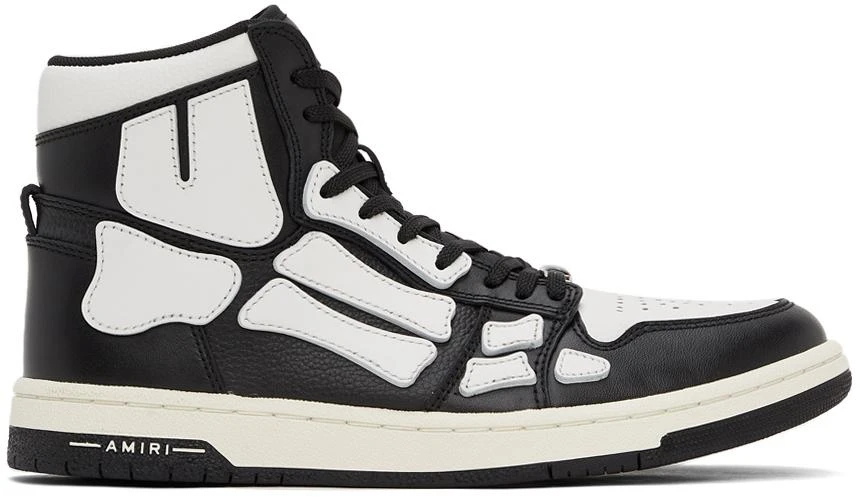 商品AMIRI|Black & White Skel Top Hi Sneakers,价格¥3125,第1张图片