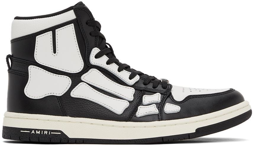 商品AMIRI|Black & White Skel Top Hi Sneakers,价格¥5325,第1张图片