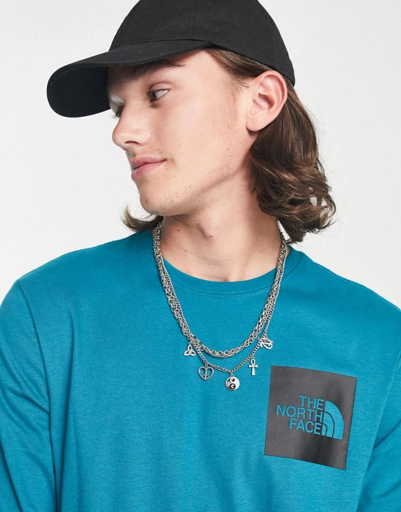 商品The North Face|The North Face Fine logo long sleeve t-shirt in teal,价格¥275,第3张图片详细描述