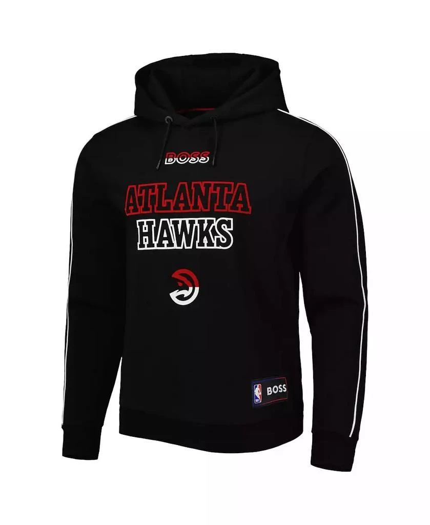 商品Hugo Boss|Men's NBA x Atlanta Hawks Team Bounce Tri-Blend Pullover Hoodie,价格¥1504,第3张图片详细描述