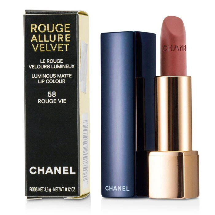 商品Chanel|Chanel 炫亮魅力唇膏 丝绒系列 - # 58 Rouge Vie -58 Rouge Vie(3.5g/0.12oz),价格¥641,第2张图片详细描述