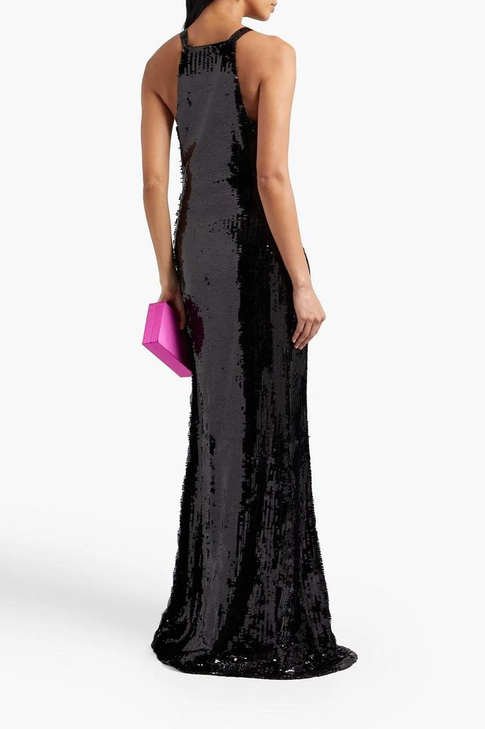 商品ROLAND MOURET|Castelli draped two-tone sequined tulle gown,价格¥5115,第3张图片详细描述