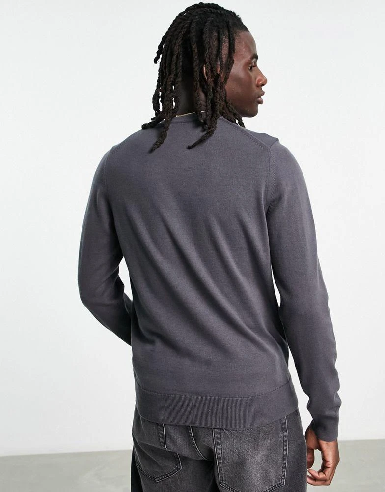 商品Fred Perry|Fred Perry classic crew neck jumper in grey,价格¥819,第2张图片详细描述