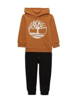 商品Timberland|Boy's 2-Piece Logo Hoodie & Joggers Set,价格¥201,第1张图片