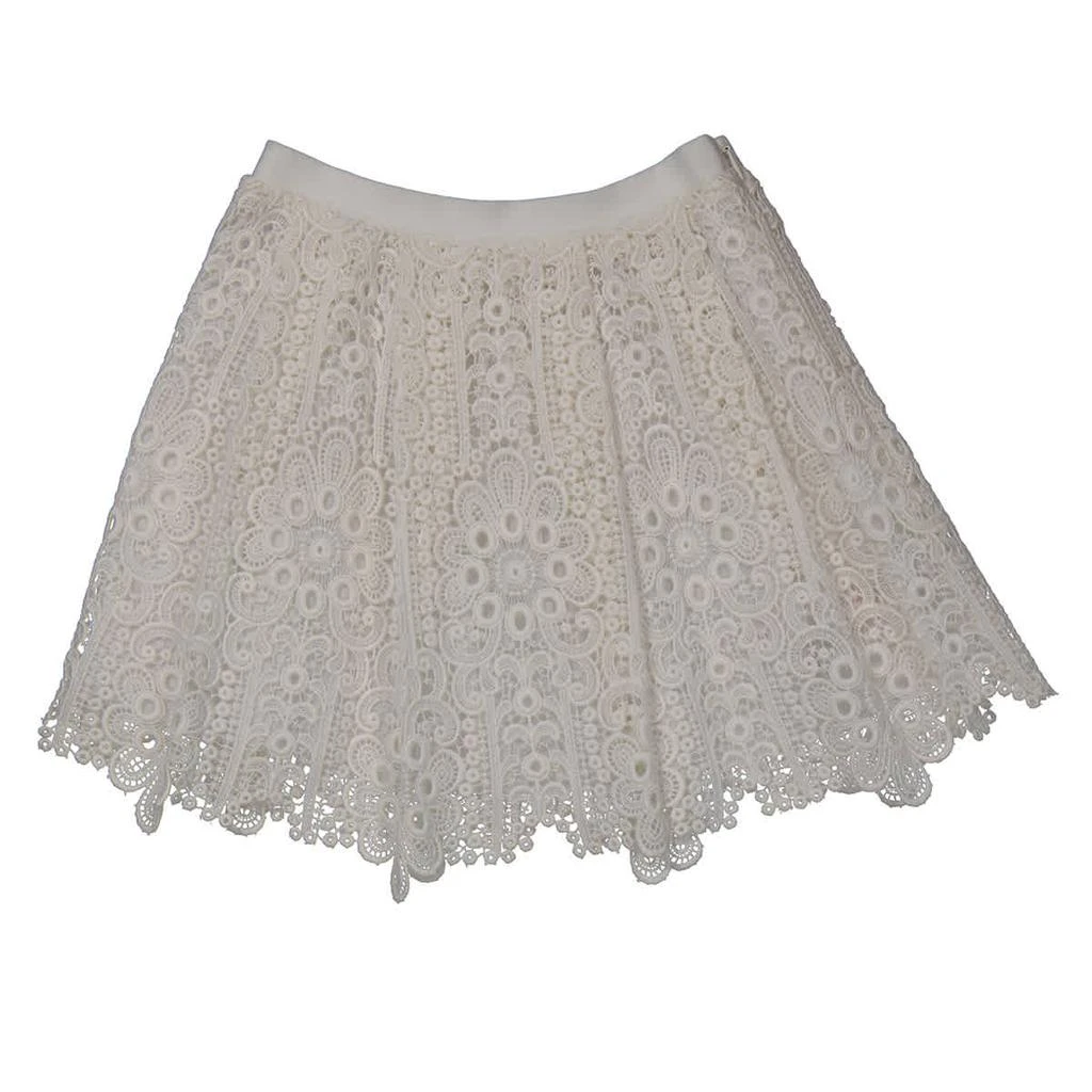 商品Burberry|Girls White Juliana Pleated Cutout Lace Skirt,价格¥4233,第2张图片详细描述