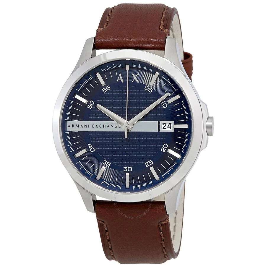 商品Armani Exchange|Navy Dial Brown Leather Men's Watch AX2133,价格¥610,第1张图片