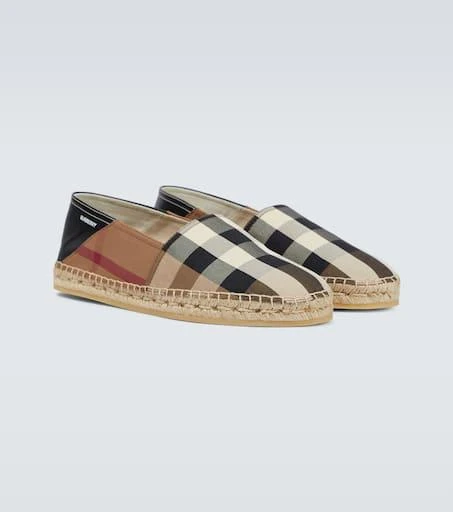 商品Burberry|House Check帆布草编鞋,价格¥3825,第5张图片详细描述