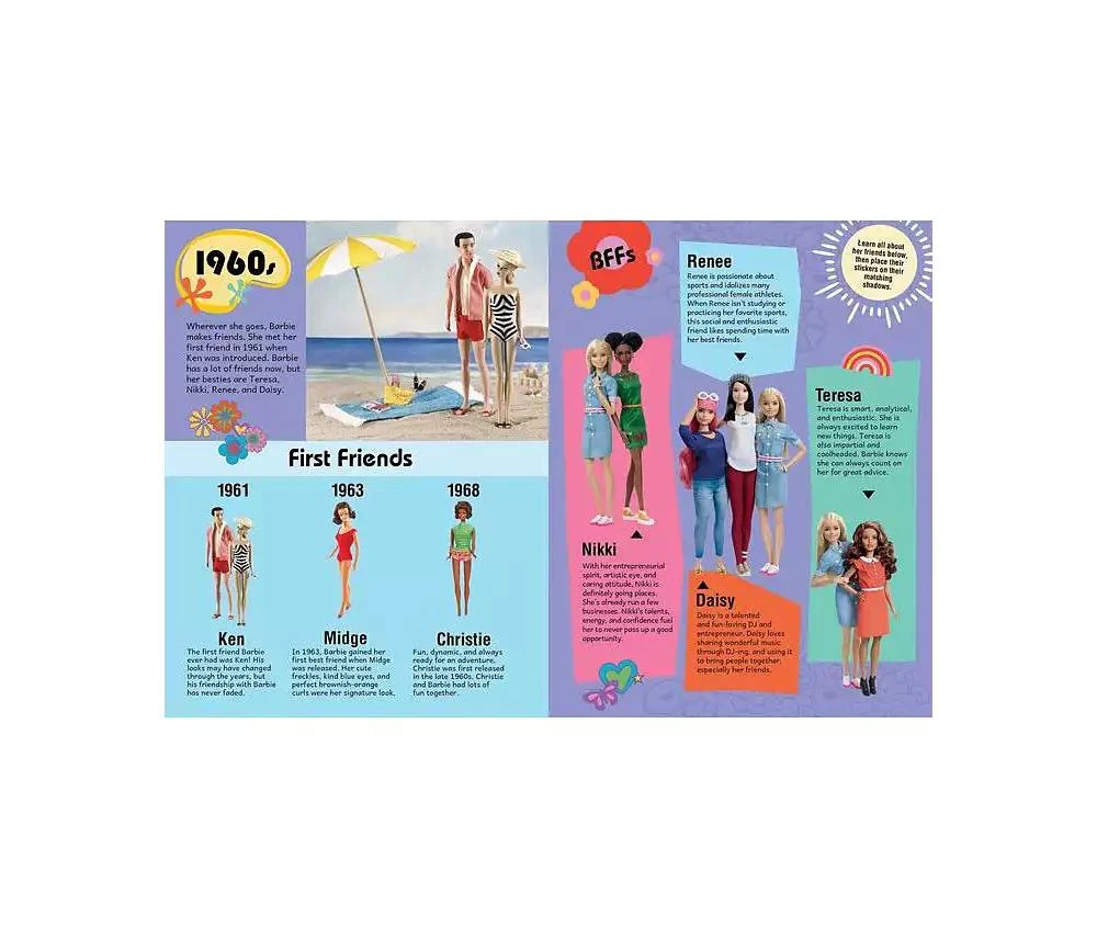 商品Barnes & Noble|Barbie- Super Sticker Book- Through the Decades by Marilyn Easton,价格¥97,第2张图片详细描述