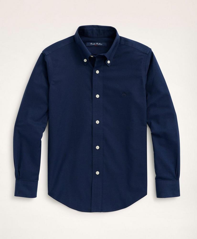 商品Brooks Brothers|Boys Non-Iron Stretch Cotton Oxford Sport Shirt,价格¥511,第1张图片