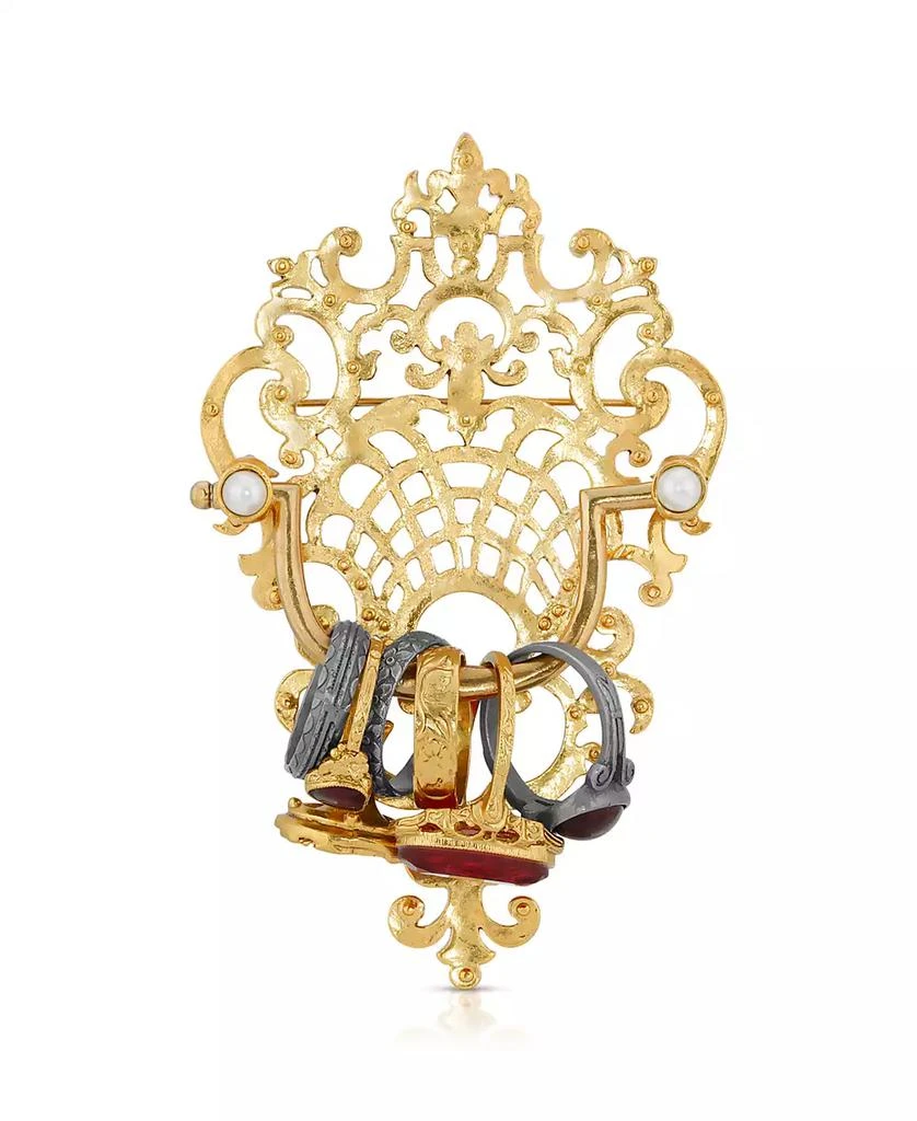 商品2028|Pewter Marble Door Knocker Brooch Pin,价格¥841,第1张图片
