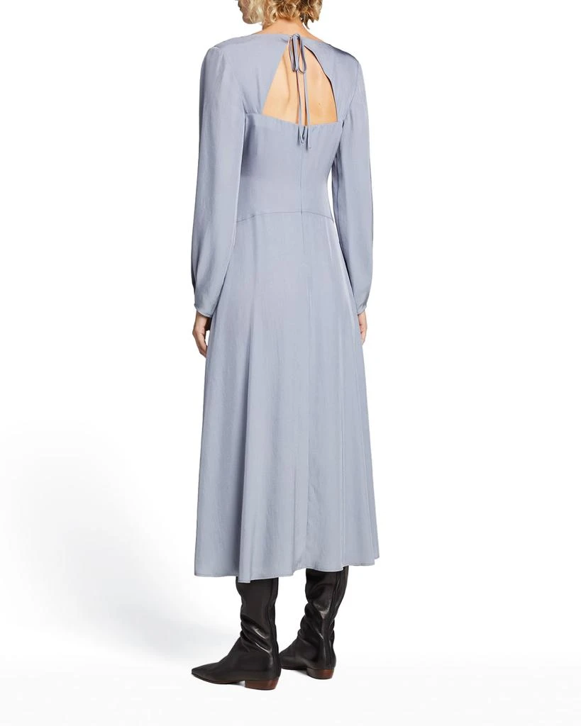 商品Vince|Long-Sleeve Paneled V-Neck Dress,价格¥751,第4张图片详细描述