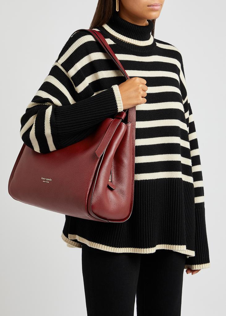 商品Kate Spade|Knott large burgundy leather shoulder bag,价格¥3205,第7张图片详细描述