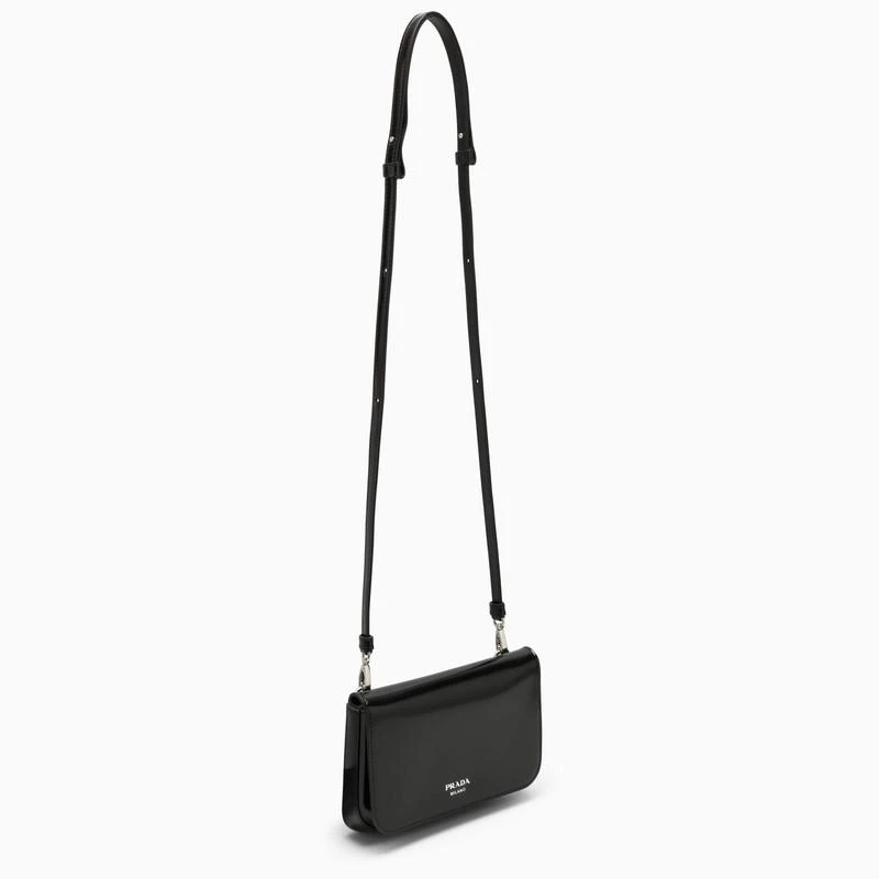 商品Prada|Black brushed leather shoulder bag,价格¥12714,第3张图片详细描述