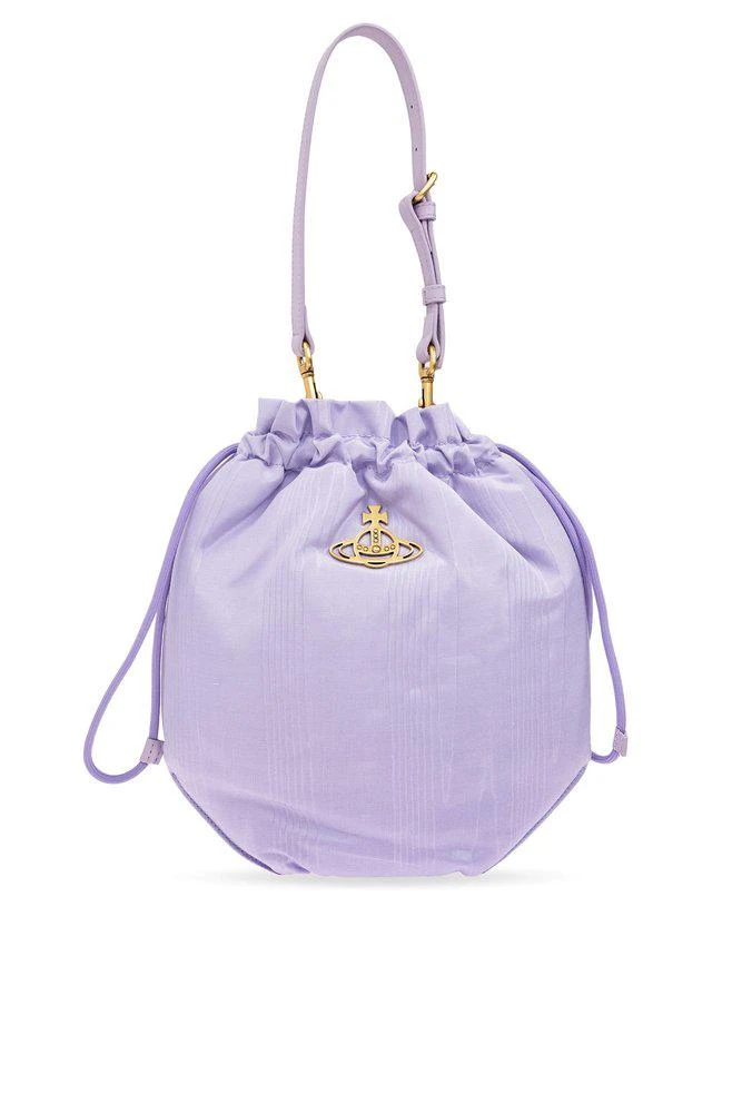 商品Vivienne Westwood|Vivienne Westwood Moire Drawstring Shoulder Bag,价格¥1842,第1张图片