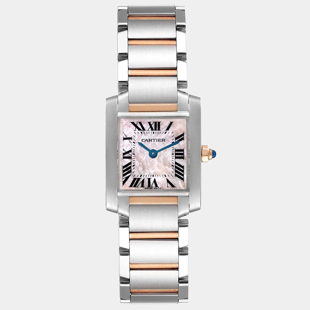 商品[二手商品] Cartier|Cartier Tank Francaise Steel Rose Gold MOP Ladies Watch W51027Q4 20.0 x 25.0 mm,价格¥31830,第1张图片
