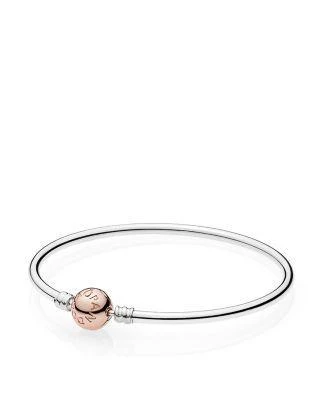 商品PANDORA|Sterling Silver & 14K Gold Bangle Bracelet,价格¥668,第1张图片详细描述