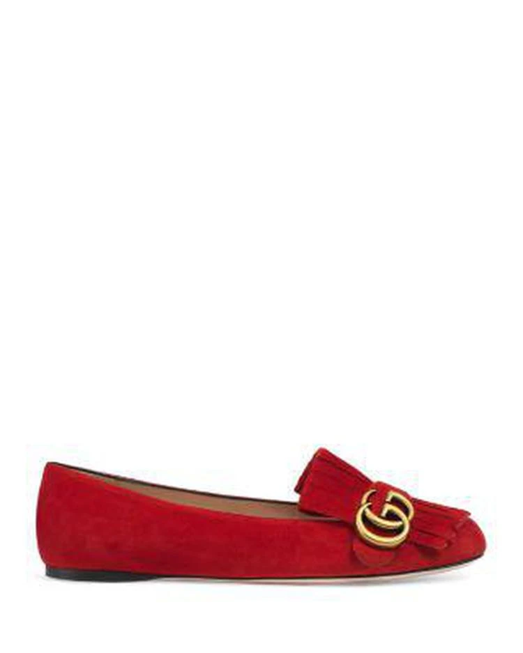 商品Gucci|Women's Marmont Suede Flats,价格¥4710,第2张图片详细描述