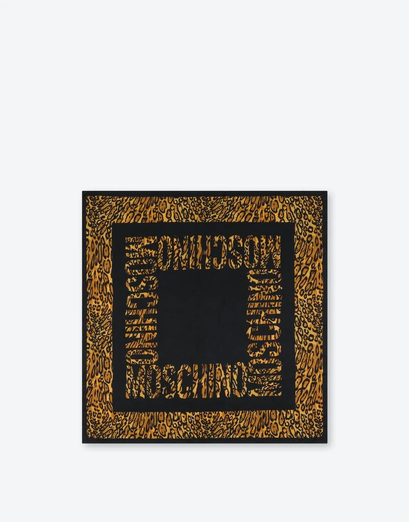 商品Moschino|Leopard Logo Silk Scarf,价格¥1872,第1张图片