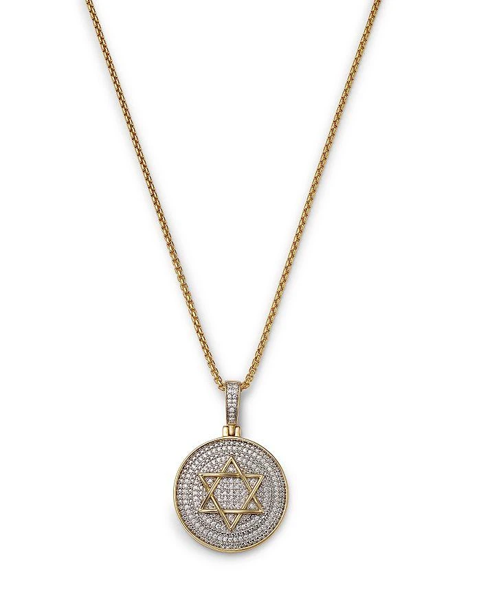 商品Bloomingdale's|Men's Diamond Star of David Medallion Pendant Necklace in 14K Yellow Gold, 0.50 ct. t.w.,价格¥20079,第1张图片详细描述