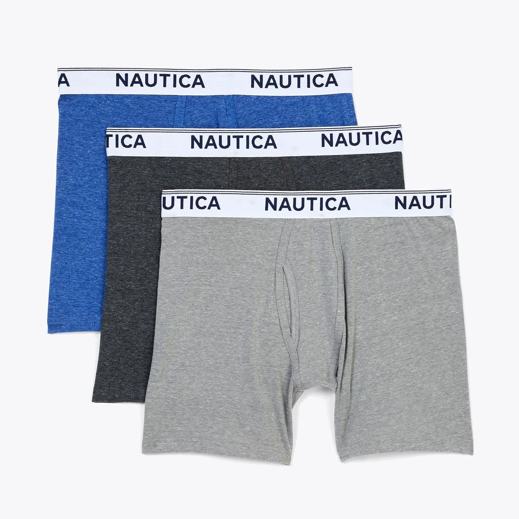 商品Nautica|Nautica Mens Stretch Performance Boxer Briefs, 3-Pack,价格¥103,第1张图片