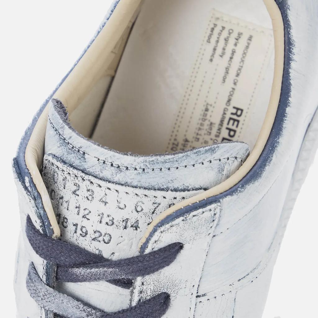 Maison Margiela Women's Replica Leather Trainers - Blue Delft/White商品第4张图片规格展示