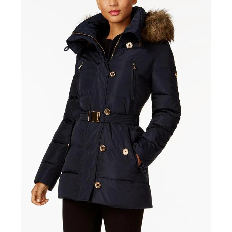 商品Michael Kors|MICHAEL  Asymmetrical Belted Down Coat,价格¥1197,第1张图片