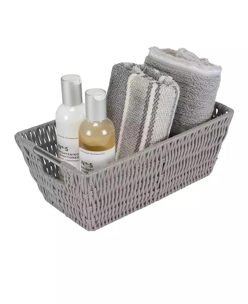 商品Simplify|Small Shelf Storage Rattan Tote Basket,价格¥253,第4张图片详细描述