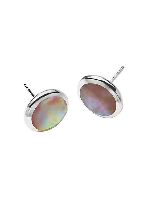 商品Ippolita|Polished Rock Candy Sterling Silver & Mother-Of-Pearl Stud Earrings,价格¥1492,第2张图片详细描述