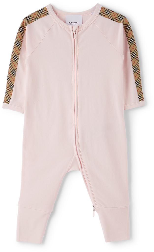 Baby Pink Check Three-Piece Set商品第2张图片规格展示