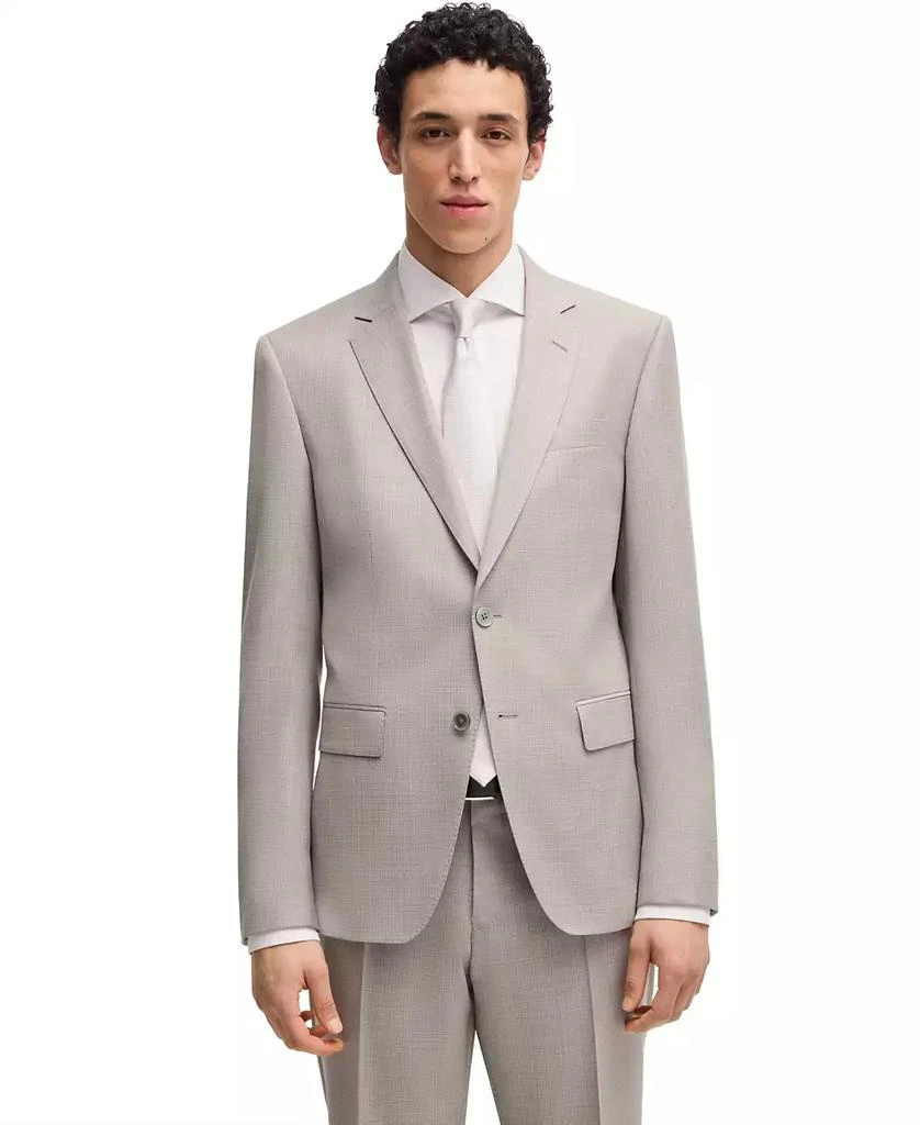 商品Hugo Boss|Men's Patterned Virgin Wool Slim-Fit Suit,价格¥4628,第3张图片详细描述