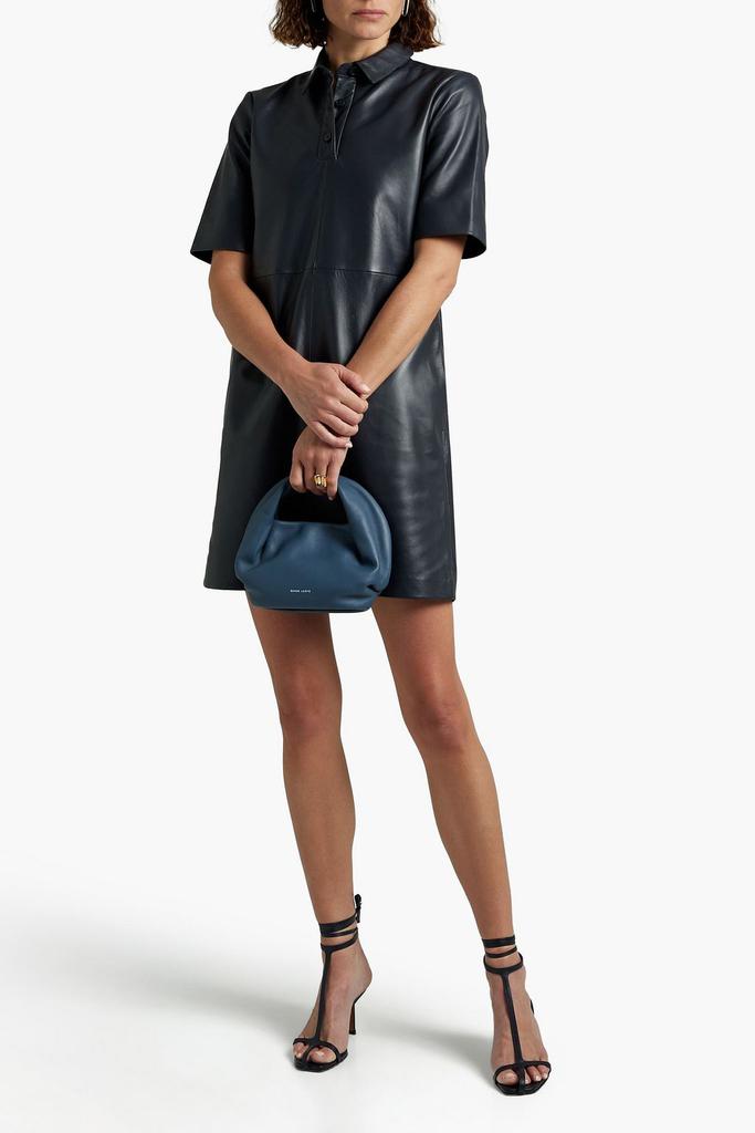 Cassio leather mini shirt dress商品第4张图片规格展示