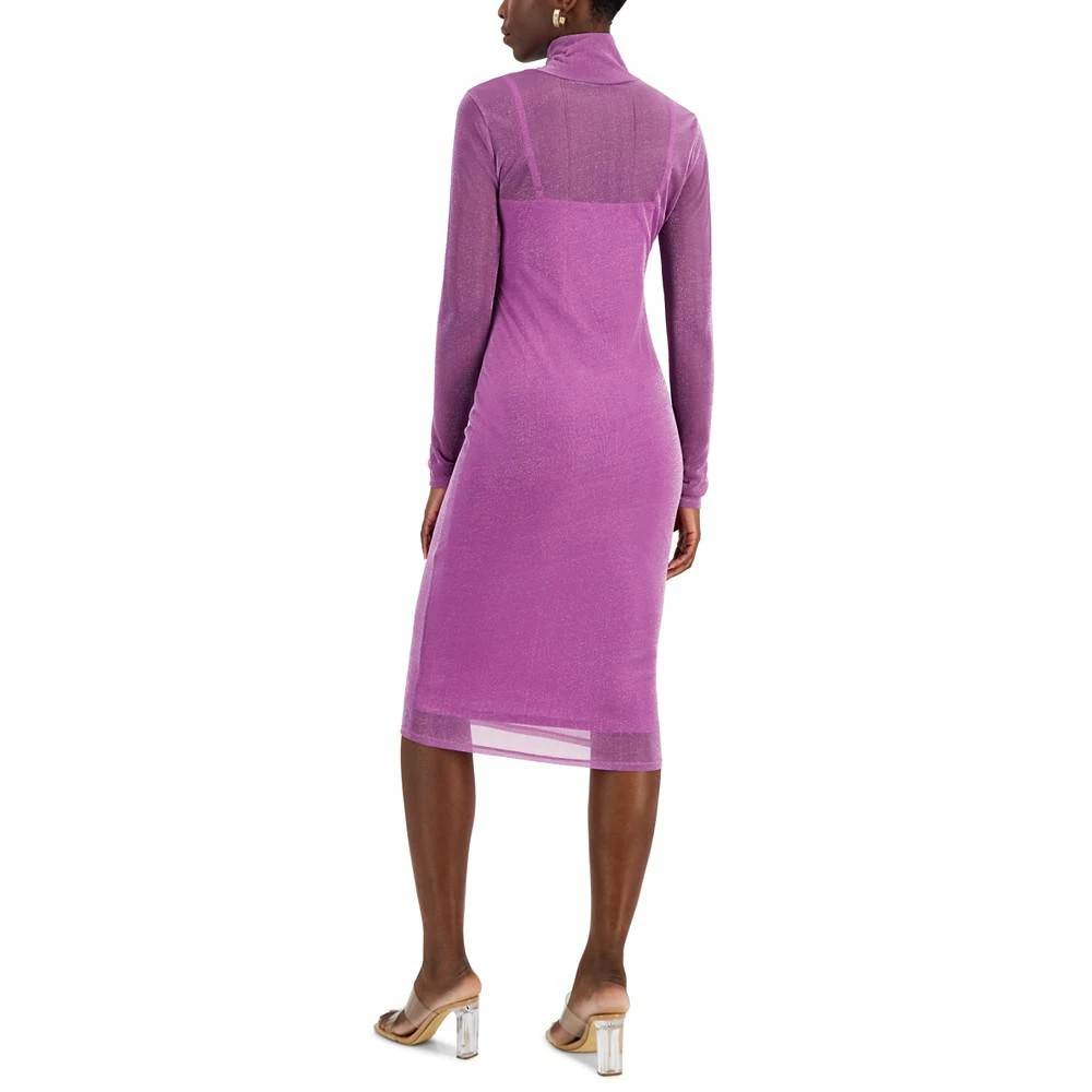 商品RACHEL Rachel Roy|Women's Lydia Mock-Neck Midi Mesh Dress,价格¥1034,第2张图片详细描述