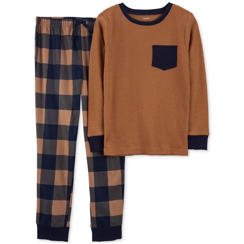 商品Carter's|Big Boys 2-Pc. Thermal & Fleece Pajama Set,价格¥240,第1张图片