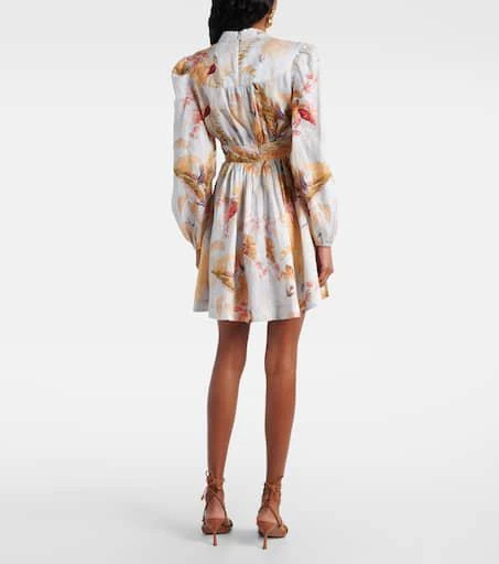 商品Zimmermann|Ascension花卉亚麻迷你连衣裙,价格¥7714,第3张图片详细描述