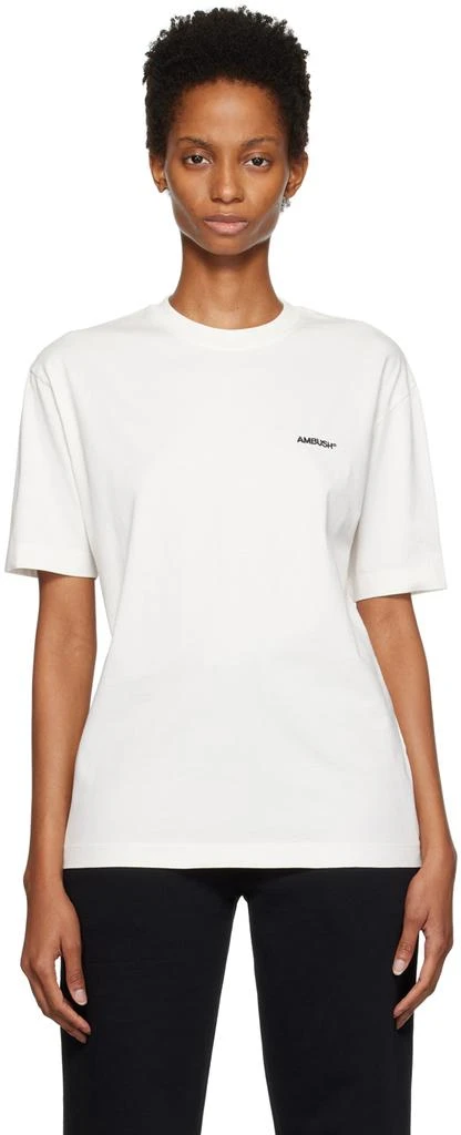 商品Ambush|Three-Pack Off-White Embroidered T-Shirt,价格¥793,第1张图片