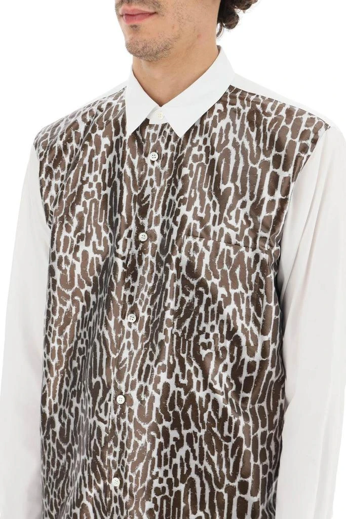 商品Comme des Garcons|LONG SHIRT WITH LEOPARD TECHNO FABRIC PANEL,价格¥2131,第5张图片详细描述