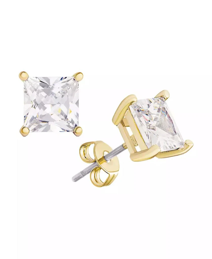 商品Macy's|Women's 14k Gold Plated Square Cubic Zirconia Stud Earrings Set, 8 Pieces,价格¥149,第2张图片详细描述