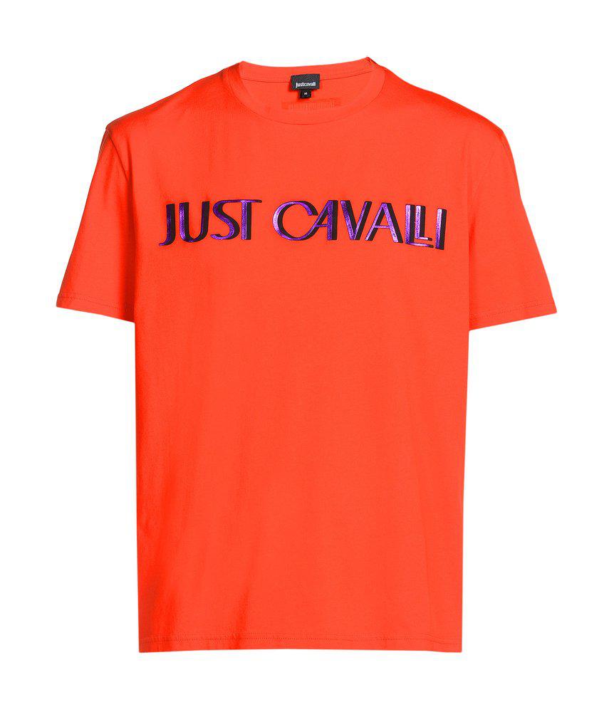 Just Cavalli Logo Printed Crewneck T-Shirt商品第1张图片规格展示