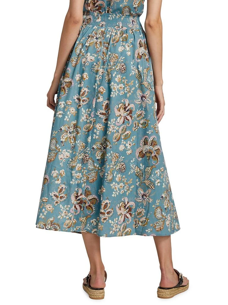 商品Tahari|Dream Garden Cotton Midi Skirt,价格¥777,第5张图片详细描述