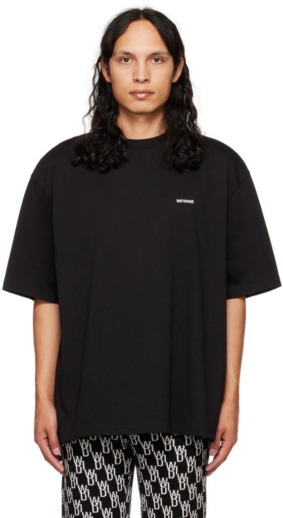 商品We11done|Black Oversized T-Shirt,价格¥548,第1张图片