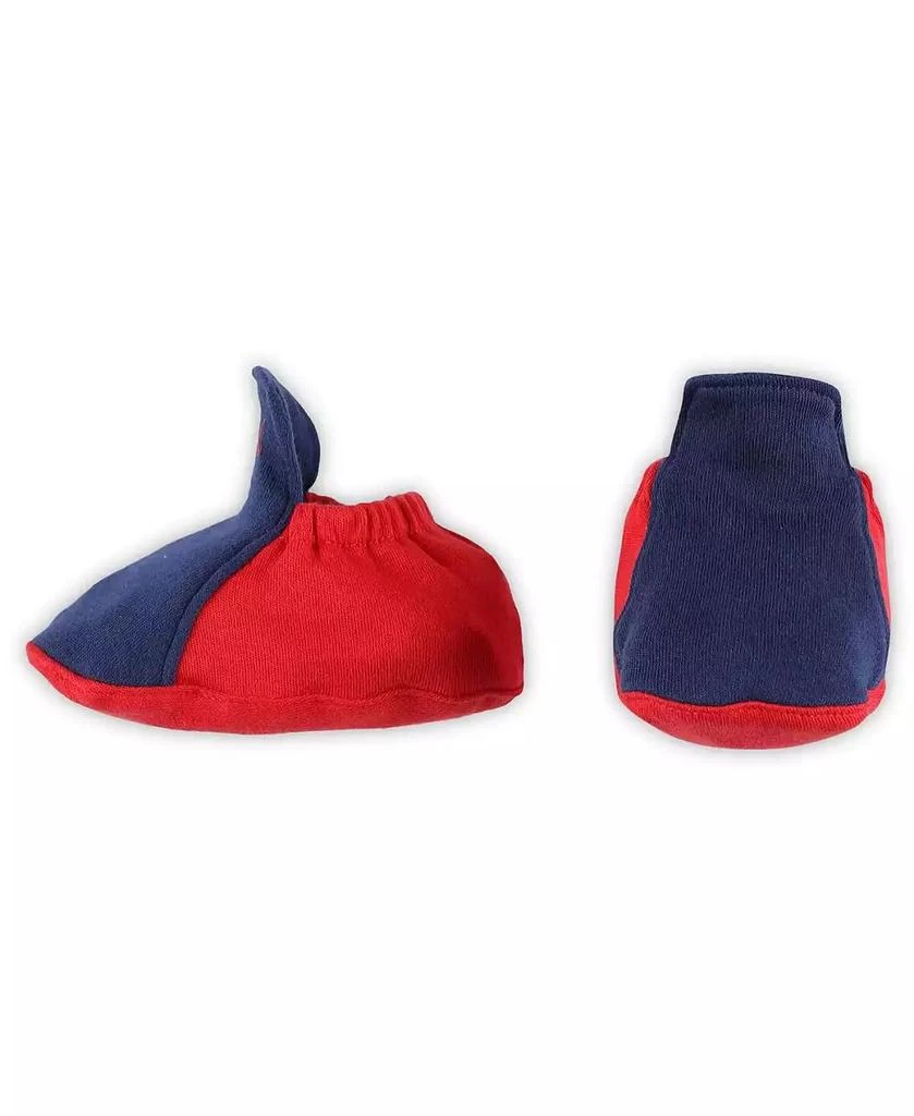 商品Outerstuff|Baby Boys and Girls Red, Navy Los Angeles Angels Three-Piece Love of Baseball Bib Bodysuit and Booties Set,价格¥238,第3张图片详细描述