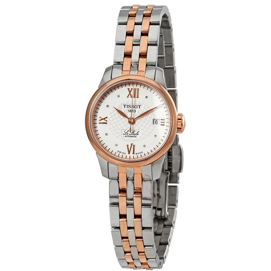 商品Tissot|Le Locle Silver Diamond Dial Automatic Two Tone Ladies Watch T41.2.183.16,价格¥4258,第1张图片